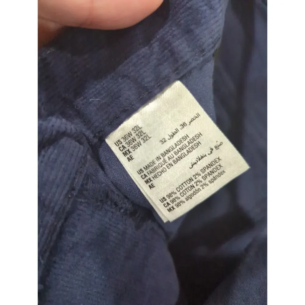 Club Room Blue Corduroy Stretch Men's Pants NEW